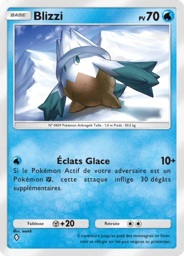 Carte Pokémon Blizzi de l'extension Choc Spatio-Temporel