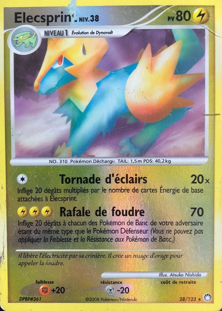 Carte Pokémon Élecsprint de l'extension Trésors Mystérieux