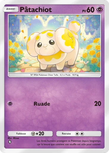 Carte Pokémon Pâtachiot de l'extension Merveilles de Paldea