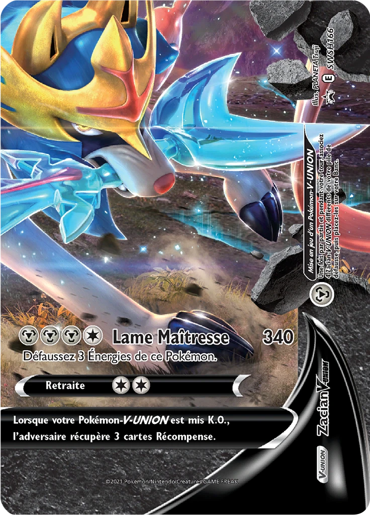 Carte Pokémon Zacian V-UNION de l'extension Promo SWSH
