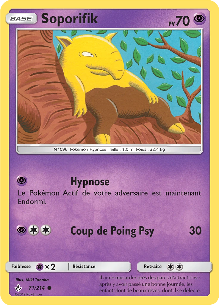 Carte Pokémon Soporifik de l'extension Alliance Infaillible