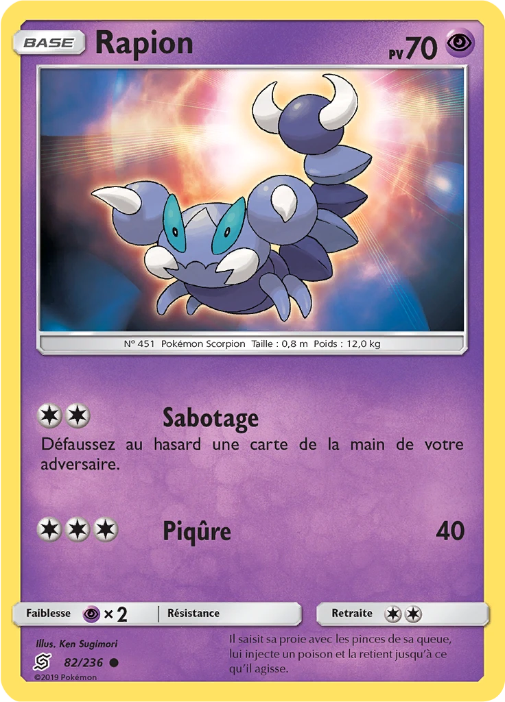 Carte Pokémon Rapion de l'extension Harmonie des Esprits
