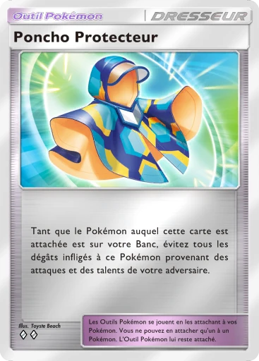 Carte Pokémon Poncho Protecteur de l'extension Booster de Luxe Méga