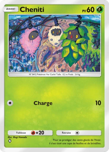 Carte Pokémon Cheniti de l'extension Choc Spatio-Temporel