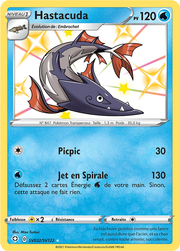 Carte Pokémon Hastacuda de l'extension Destinées Radieuses