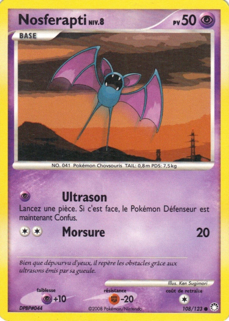 Carte Pokémon Nosferapti de l'extension Trésors Mystérieux