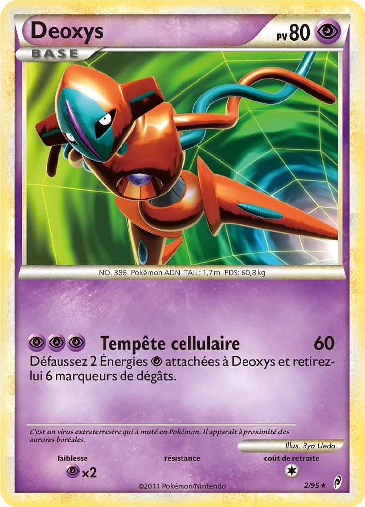 Carte Pokémon Deoxys de l'extension L'appel des Légendes