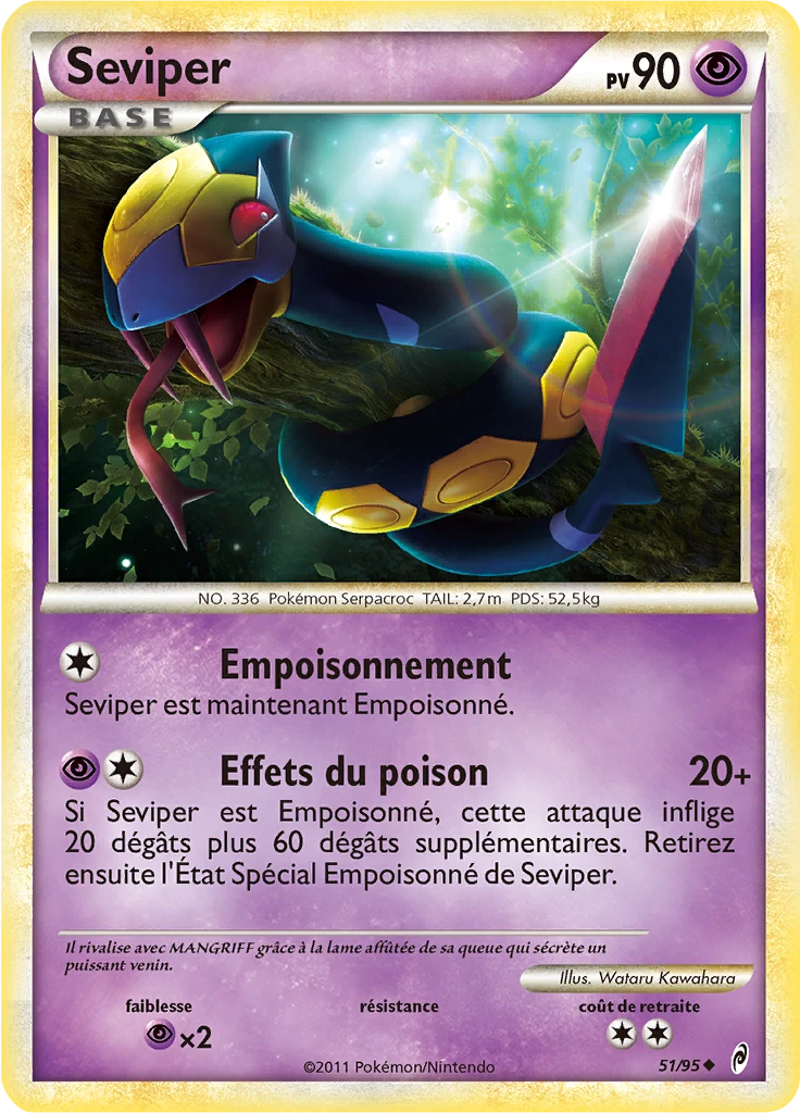 Carte Pokémon Séviper de l'extension L'appel des Légendes
