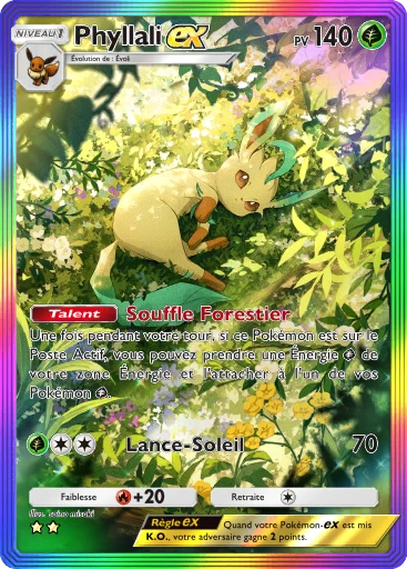 Carte Pokémon Phyllali-ex de l'extension Lumière Triomphale