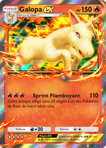Carte Pokémon Galopa-ex de l'extension Méga-Ascension