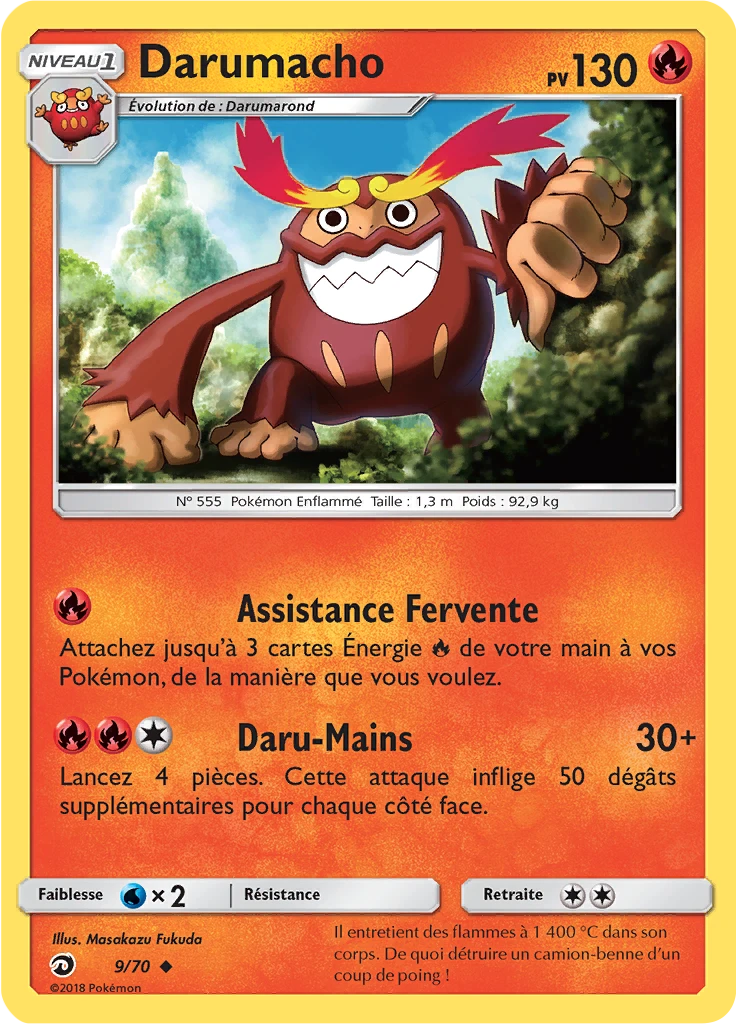 Carte Pokémon Darumacho de l'extension Majesté Des Dragons