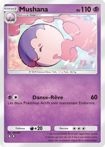 Carte Pokémon Mushana de l'extension Sagesse entre Ciel et Mer