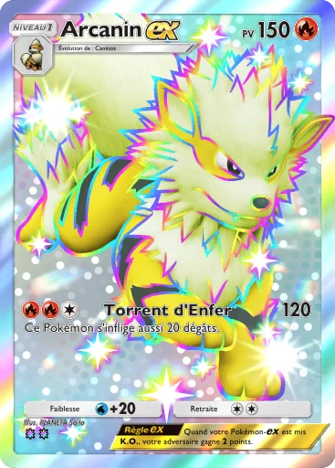 Carte Pokémon Arcanin-ex de l'extension Crise Interdimensionnelle