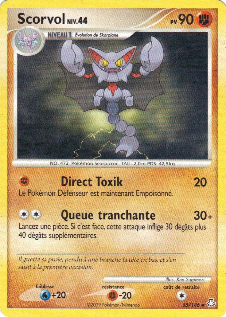 Carte Pokémon Scorvol de l'extension Éveil des Légendes