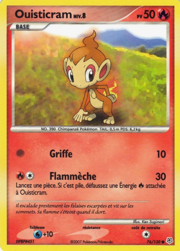 Carte Pokémon Ouisticram de l'extension Diamant & Perle