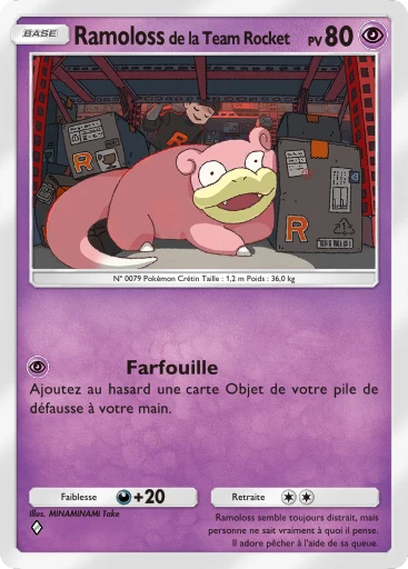 Carte Pokémon Ramoloss de la Team Rocket de l'extension L'Ambition de la Team Rocket
