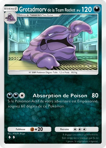 Carte Pokémon Grotadmorv de la Team Rocket de l'extension L'Ambition de la Team Rocket