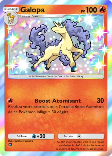 Carte Pokémon Galopa de l'extension Méga-Rayonnement