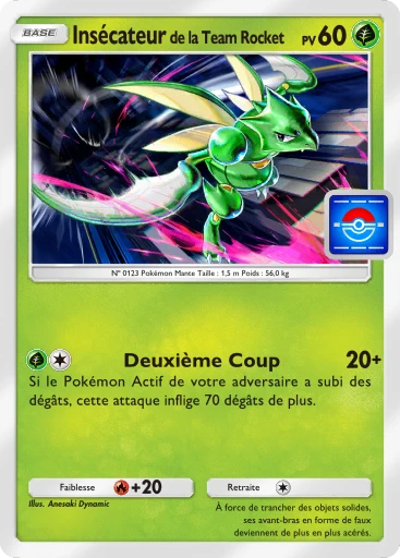 Carte Pokémon Insécateur de la Team Rocket de l'extension Promo-B