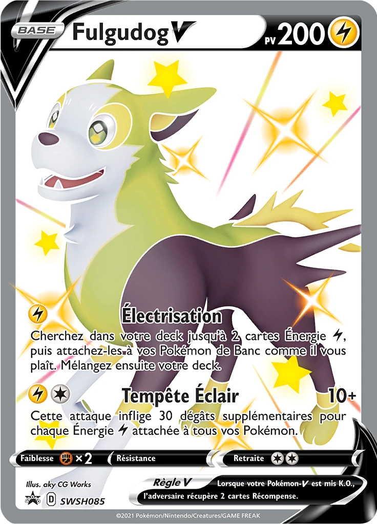 Carte Pokémon Fulgudog V de l'extension Promo SWSH