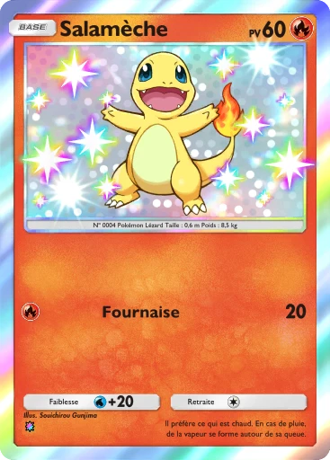 Carte Pokémon Salamèche de l'extension Réjouissances Rayonnantes