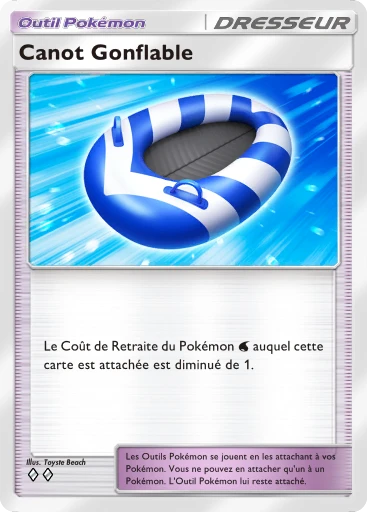 Carte Pokémon Canot Gonflable de l'extension Source Secrète