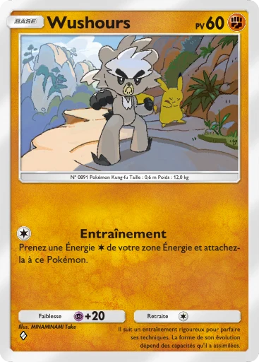 Carte Pokémon Wushours de l'extension Aura Palpitante