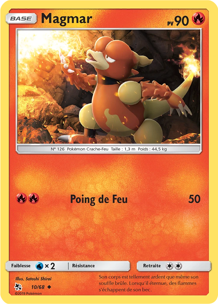 Carte Pokémon Magmar de l'extension Destinées Occultes