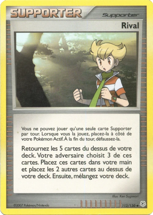 Carte Pokémon Rival de l'extension Diamant & Perle