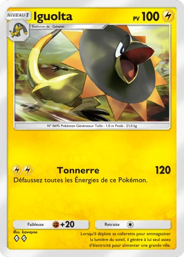 Carte Pokémon Iguolta de l'extension Embrasement Écarlate