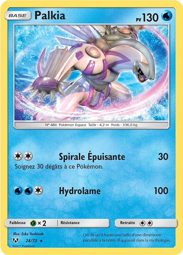 Carte Pokémon Palkia de l'extension Légendes Brillantes
