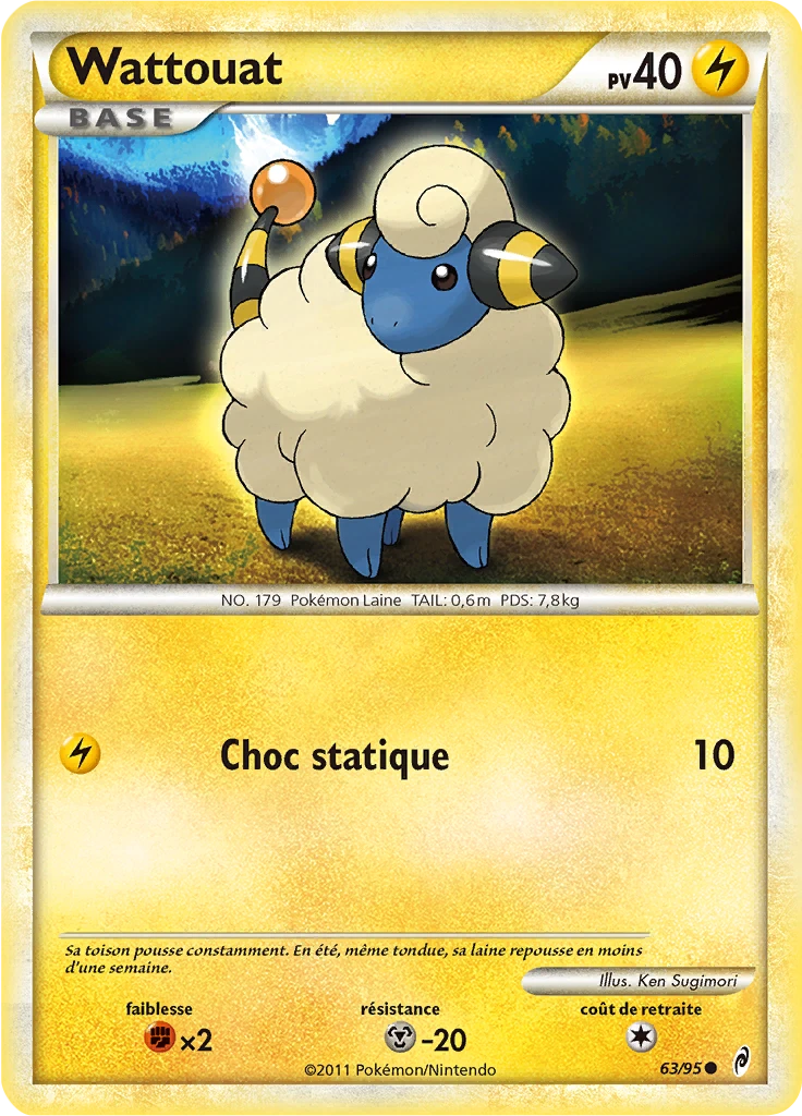 Carte Pokémon Wattouat de l'extension L'appel des Légendes