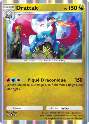 Carte Pokémon Drattak de l'extension Parade Onirique