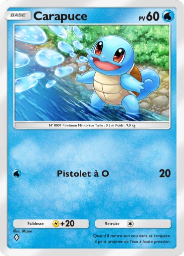 Carte Pokémon Carapuce de l'extension Puissance Génétique