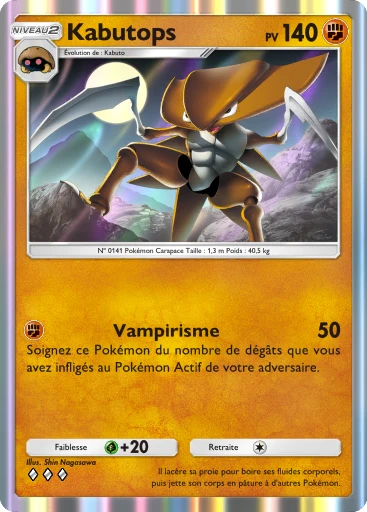 Carte Pokémon Kabutops de l'extension Puissance Génétique