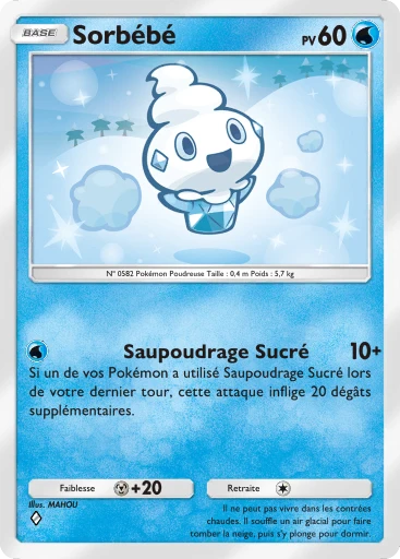 Carte Pokémon Sorbébé de l'extension La Clairière d'Évoli