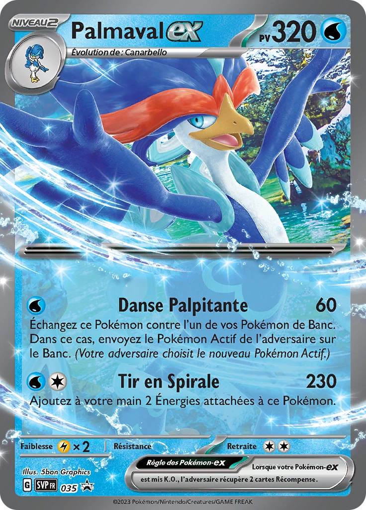 Carte Pokémon Palmaval-ex de l'extension SVP Black Star Promos