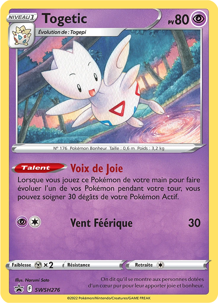 Carte Pokémon Togetic de l'extension Promo SWSH