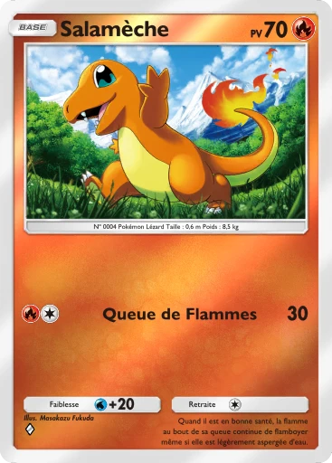 Carte Pokémon Salamèche de l'extension Booster de Luxe Méga