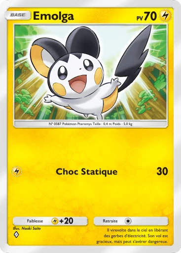 Carte Pokémon Emolga de l'extension Crise Interdimensionnelle