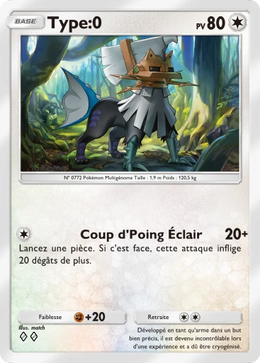 Carte Pokémon Type:0 de l'extension Booster de Luxe ex