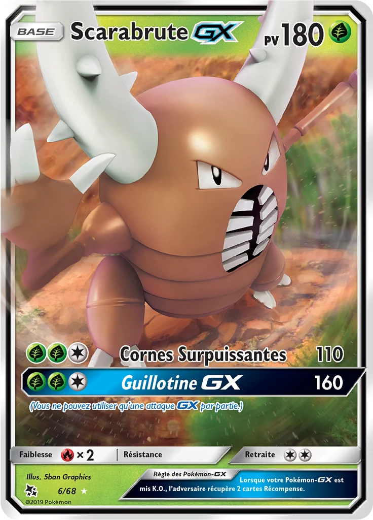 Carte Pokémon Scarabrute-GX de l'extension Destinées Occultes
