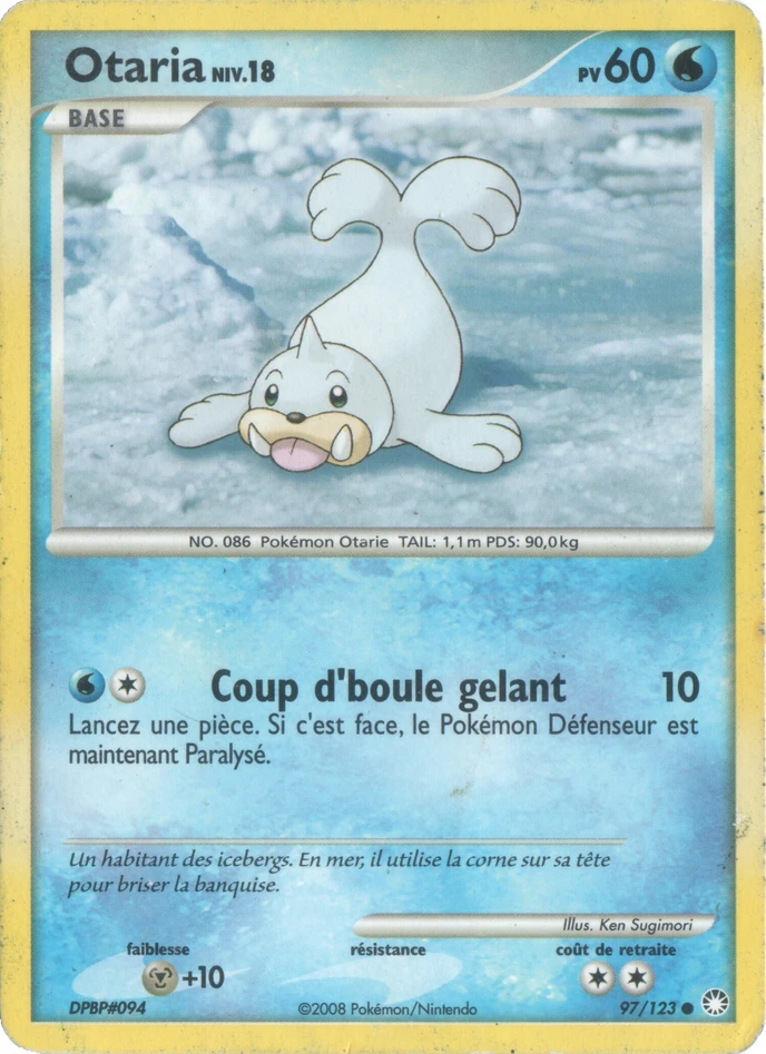 Carte Pokémon Otaria de l'extension Trésors Mystérieux