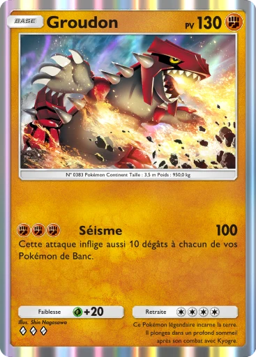 Carte Pokémon Groudon de l'extension Domination Céleste