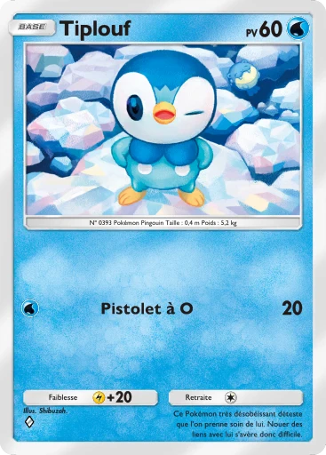 Carte Pokémon Tiplouf de l'extension Méga-Rayonnement