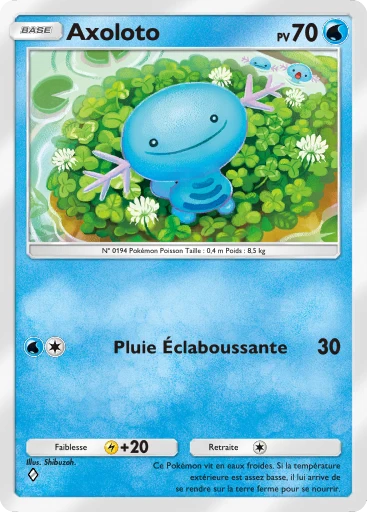 Carte Pokémon Axoloto de l'extension Sagesse entre Ciel et Mer