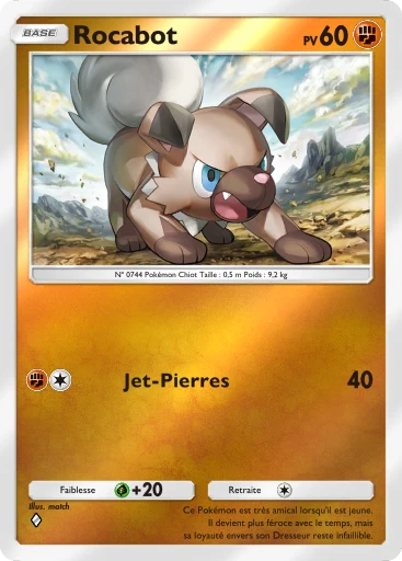 Carte Pokémon Rocabot de l'extension Booster de Luxe ex
