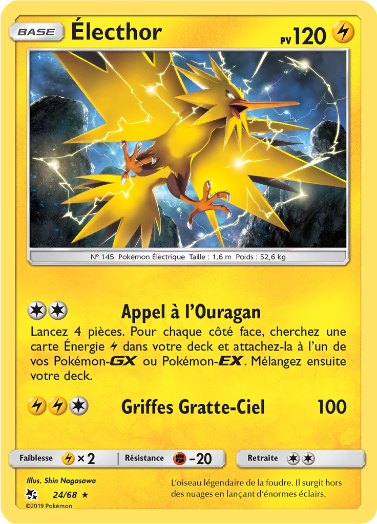 Carte Pokémon Électhor de l'extension Destinées Occultes