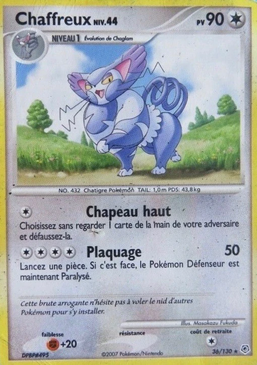 Carte Pokémon Chaffreux de l'extension Diamant & Perle