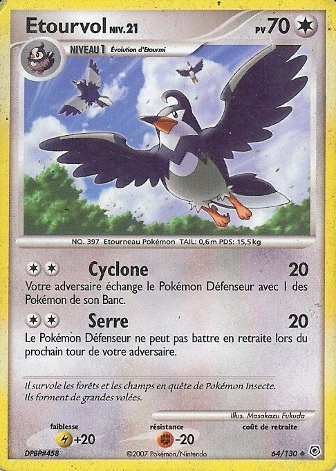 Carte Pokémon Etourvol de l'extension Diamant & Perle